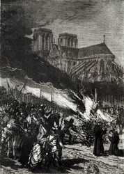 Burning of the Templars, illustration from 