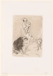 A Man and Woman Begging on the Street