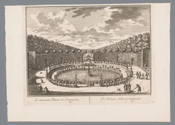 View of a Pond with Fountain in the Garden of Slot Zeist (series title: 21 Views of Slot Zeist)