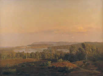 A View towards Himmelbjerget, Jutland. Evening