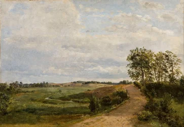 Road across the hills. Study