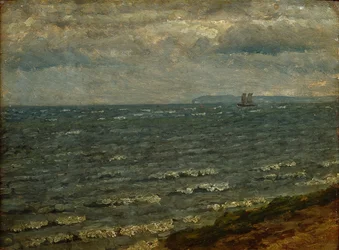 Seascape with impending rain. Lillebælt