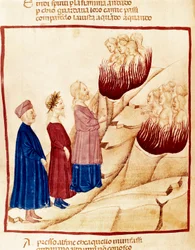 Purgatory: Dante and Virgil, miniature