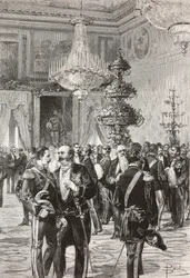 Italian politicians and officers celebrating New Year