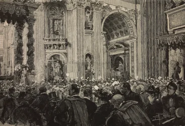 Papal blessing on occasion of Episcopal Jubilee of Leo XIII, St Peter