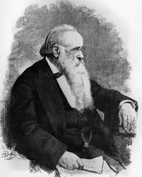 Portrait of Agostino Depretis, Italian Statesman, drawing by Dante Paolocci, engraving from L