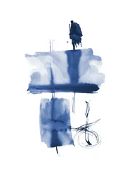 Abstract Blue Figure