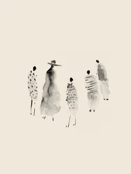 Fashionable Watercolor Figures