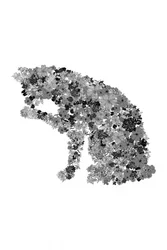 Floral Cat Silhouette