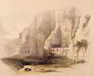 Excavated Mansions of Petra, March 7th 1839, plate 103 from Volume III of 