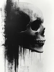 Dark Grunge Skull