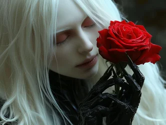 Gothic Beauty Red Rose