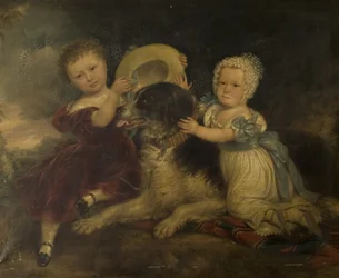 Arthur and Frances Hood, the Children of Sir Arthur Gregory of Styvechale Hall, and Nelson, 1838