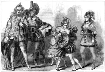 A scene from The Babes in the Wood, at Covent Garden Theatre, London, 1875