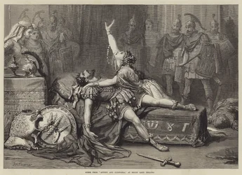 Scene from Antony and Cleopatra, at Drury Lane Theatre