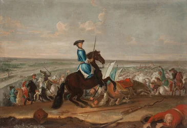 King Charles XII at the Battle of Narva