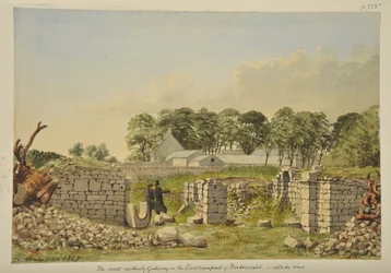 The East Gate at Birdoswald Roman Fort, 1857