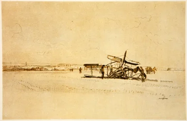 A Wrecked Aeroplane Near Albert, Illustration from 