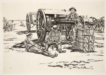Dinner Time: Men of the RFA, illustration from 