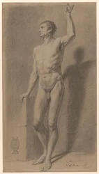 Standing Male Nude; Academy Study