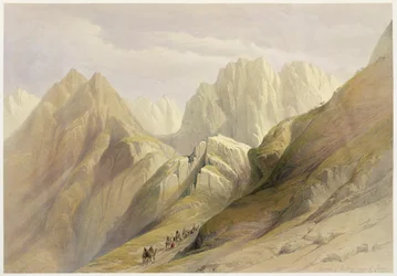 Ascent of the Lower Range of Sinai, February 18th 1839, Plate 114 from Volume III of 