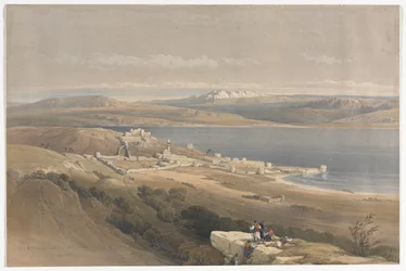 City of Tiberias on the Sea of Galilee, looking towards Hebron