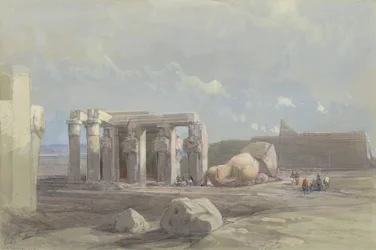 Fragments of a Colossal Statue at the Memnonium, Thebes