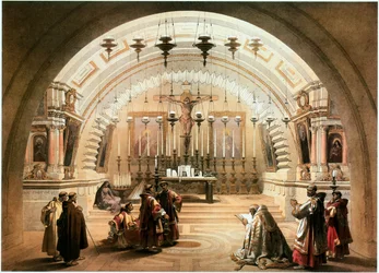 In the Holy Land: Jerusalem, Church of the Holy Sepulchre, Golgotha