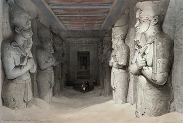 Interior of the Temple of Abu Simbel, from 