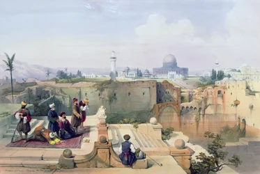 Mosque of Omar Showing the Site of the Temple, Plate 8 from Volume I of 