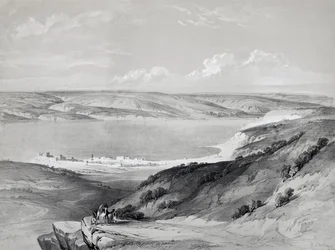 Sea of Galilee, from Voyage to Holy Land