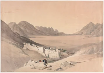 The Convent of St. Catherine, Mount Sinai, Looking Towards the Plain of the Encampment
