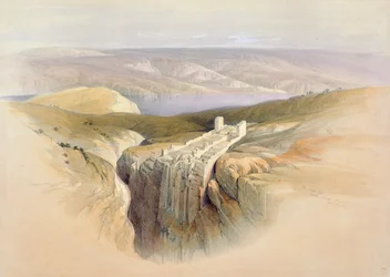 The Dead Sea looking towards Moab, April 4th 1839, plate 50 from Volume II of 
