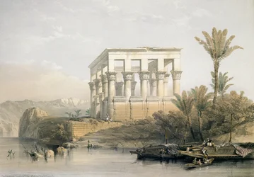 The Hypaethral Temple at Philae, Called the Bed of Pharaoh, Engraved by Louis Haghe, Published in 1843