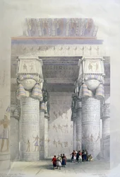 View from Under the Portico of the Temple of Dendera