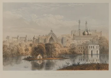 View of the Great Iman Barra and the Roome Durwaza, Lucknow