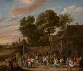 Peasants Dancing and Feasting