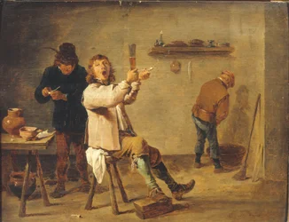 Peasants Drinking in a Tavern