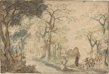 Landscape with Elisha Mocked