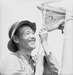 A Head-and-Shoulders Portrait of a Sampan Man at Weihaiwei