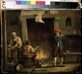 At the oven