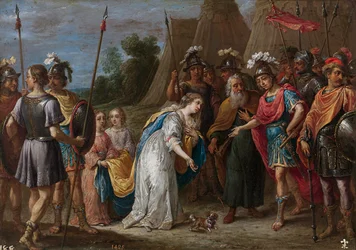 Eustathius Intercedes in Favor of Armida with Godfrey of Bouillon