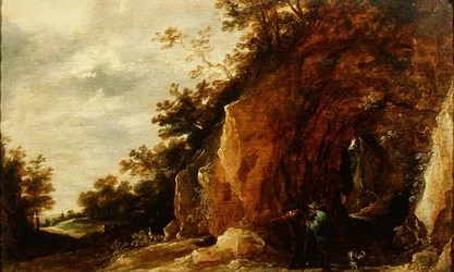 Landscape with Travellers (one of a pair)