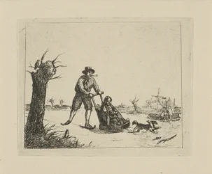 Winter Landscape with Skater