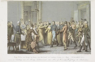 Prince of Orange at the House of Count of Limburg Stirum, 1813