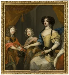 Anna Sophia, 1647-1717, Princess of Denmark, Electress of Saxony, her sons Johann Georg IV, 1668-1697, Elector of Saxony, Friedrich August I / August II the Strong, 1670-1733, Elector of Saxony, King of Poland