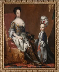 Hedvig Eleonora (1636-1715), Princess of Holstein-Gottorp, Queen of Sweden, and her Great-Grandson Charles Frederick (1700-1739), Duke of Holstein-Gottorp, 1704