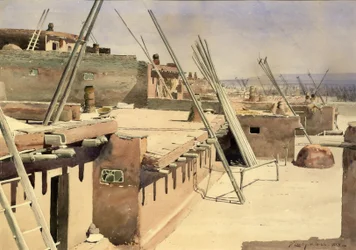 Street in the Pueblo of Zuni, New Mexico, 1888