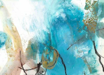 Abstract Teal Flow