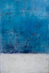 Deep Blue Horizon Abstract